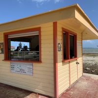 Kiosk 1 - Caribbean in background at Vegan Bites in Belize City