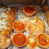 Veggie vegan stromboli at Papa Luigi in Elmer