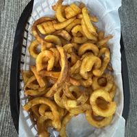 Curly fries .  at Wilhelms Burger in Berlin