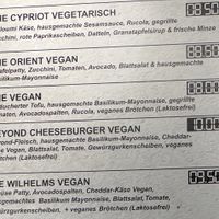 Menu (vegan).  at Wilhelms Burger in Berlin