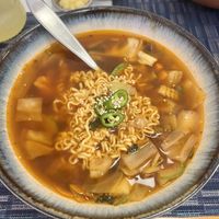 Ramion sin huevos (lo veno con carne de soya)  at Dururu Korean Restaurant & Homemade Bakery in Oaxaca