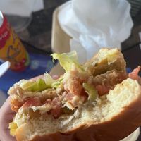 Cajun Fish Burger 🤤 at Veggie Grill by Next Level in Carlsbad