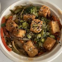 citrus tofu bowl  at Veggie Grill by Next Level in Carlsbad