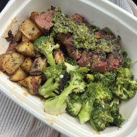 steak protein plate 😍  at Veggie Grill by Next Level in Carlsbad