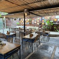 Seating area  at Samadi Kitchen Lab in Canggu