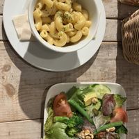 Mac n cheese with a small salad   at AIN SOPH.Soar in Tokyo