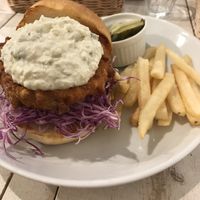Soy chicken burger ¥1,400 at AIN SOPH.Soar in Tokyo