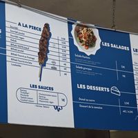 Menu inside at Kanisos in Uccle