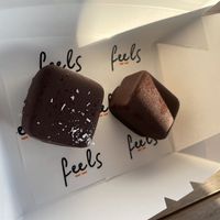 Vegan bounty and vegan peanut  bite   at Feels - Al Hudayriyat in Abu Dhabi