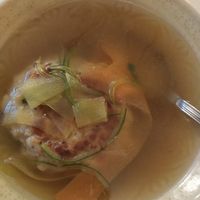 Kaspressknödelsuppe (vegan) at Traditionsgasthof Weissbacher in Wildschonau