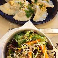 Schlutzkrapfen (vegan) at Traditionsgasthof Weissbacher in Wildschonau