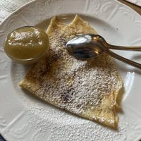 Palatschinke (Pfannkuchen) mit Apfelmus  at Traditionsgasthof Weissbacher in Wildschonau