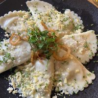 Vegane Schlutzkrapfen  at Traditionsgasthof Weissbacher in Wildschonau