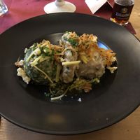 Weissbachers Veggie Tris (Tiroler Knödel, Spinatknödel & “Kas”pressknödel) at Traditionsgasthof Weissbacher in Wildschonau