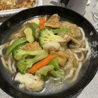 Veggie house soupnds  at Happy Veggie House in Calgary