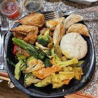 Everything from our delivery order all plated up ❤️  at Happy Veggie House in Calgary