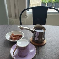 Arabic c
offee served with dates at The Juicery House in 