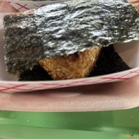 Yaki-grilled rice ball w/tamari  at DOZO Food Truck in Eugene