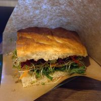 Focaccia sandwich - avo salad at SharkFellowsCoffee in Fukuoka