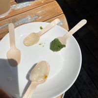 Ice cream samples  at Sumekamicha in Kyoto