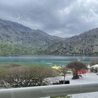 View from Taverna Neraida, Lake Kournas  at Taverna Neraida  in Crete