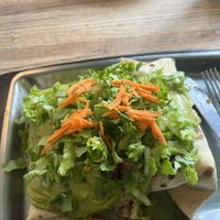 Vegan Burrito with salsa verde  at Casa Nueva in Athens