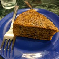 Vegan carrot cake at Cafe Turtle in New Delhi
