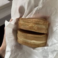 Two white bean cakes   at Gozasoro - JR Kyoto Isetan in Kyoto