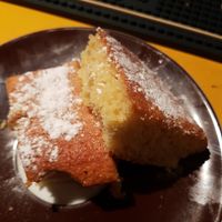 Extremely yummy lemon cake at Vrijplaats in Leiden