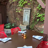 Seasonal patio seating at Broder's Pasta Bar in Minneapolis