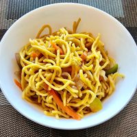 Vegetable fried noodles  at The Garden in Dubai