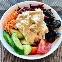 Hummus bowl at The Garden in Dubai