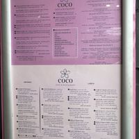 Menu   at Coco Cafe & Restaurant  in Apollo Bay