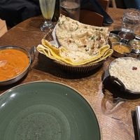 butter v chicken, v naans rice   at Sarthi in Bath