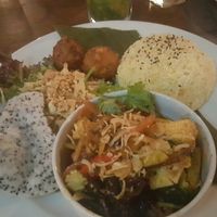 combo with ginger chilli and basil veg and tofu at Banana Tree - Wardour in London