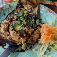 Aubergine half at Banana Tree - Wardour in London