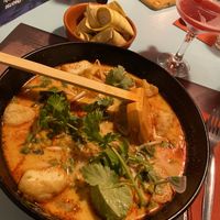 Singapore Laksa soupy noodles  at Banana Tree - Wardour in London