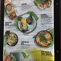 vegan menu ad outside at Banana Tree - Wardour in London