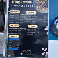 Tofu is not on the menu but just ask, he always has it! And ask for plain white ricee  at Teppanyaki Kings in Eagle Point