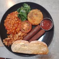 The Bach's vegan breakfast -hearty and delicious at The Bach on Surf Highway in Oakura