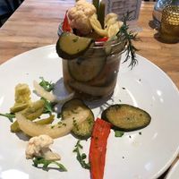 Spicy Mixed Pickles at Kiez Küche & Beer Garden  in Los Angeles