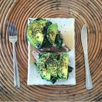 spinach and avocado toast at DAO of Life in Sihanoukville