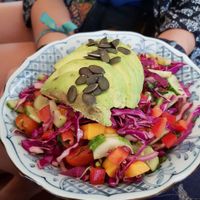 Fresh salad with avocado at DAO of Life in Sihanoukville
