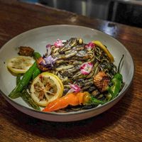 Vegan black ink pasta at Herban Kitchen and Bar - 二本餐廳 in Taipei