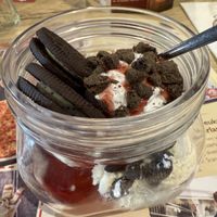 Vegan ijs met vegan slagroom en Oreo koekjes  at De Pannekoekenbakker Holten in Holten