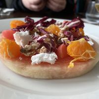 Watermelon carpaccio with vegan feta  at The Ship in Frinton-on-sea