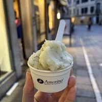 lime & basil vegan sorbet  at Amorino - Cannaregio in Venice