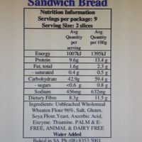 WHOLEMEAL BREAD INGREDIENTS at Tasty Bakehouse in Adelaide