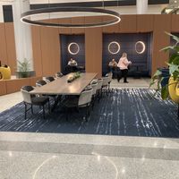 Seating insid  at Food on the Fly in Minneapolis