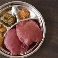 Beetroot poori set  at Temu Vegan Palace in Penang